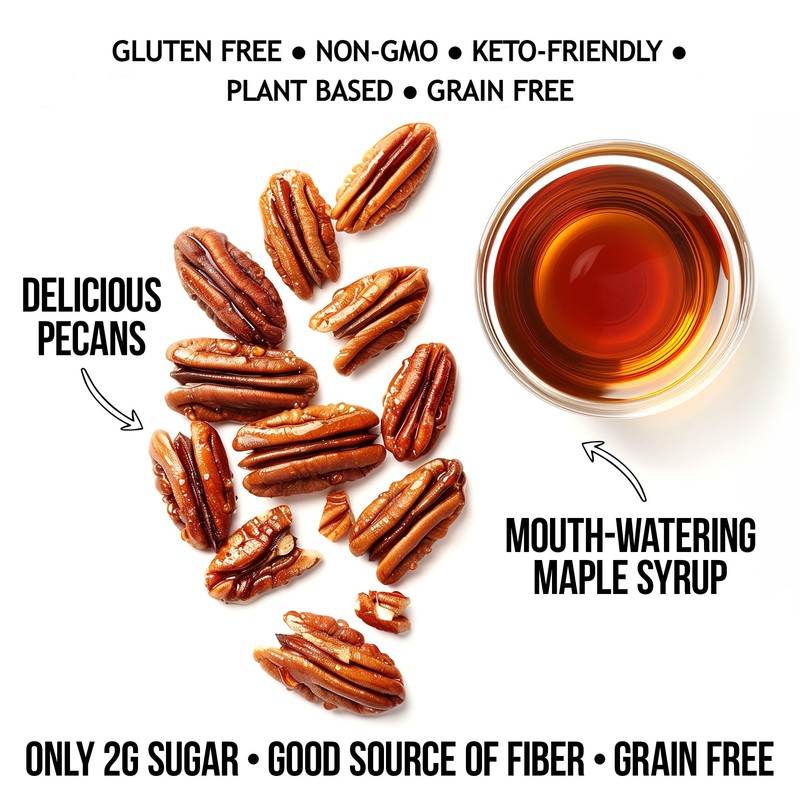 TGB Maple Pecans | 1g Net Carb Keto Snack |