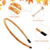 Xepeelo Orange Glitter Headbands for Women Fall Hairband Autumn Hair
