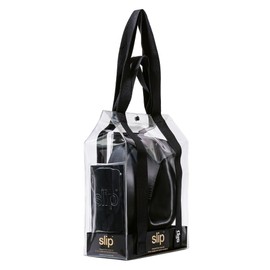 SLIP Silk Frequent Flyer Travel Set - Black - Includes 1 x Travel Neck Pillow, 1 x Face Covering, 1 x Sleep Mask