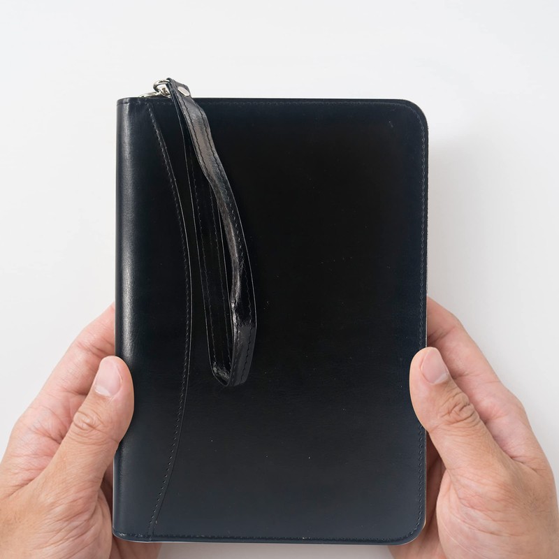 GraduatePro A5 Zip Folder Leather with Ring Binder, Portfolio Conference