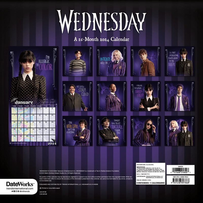 2024 Wednesday Wall Calendar Wall Calendar