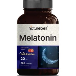Melatonina 365 Tabletas Sabor Fresa Dosis Alta 20mg Eg M61
