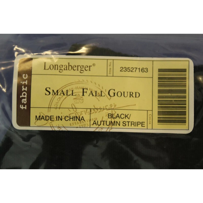Longaberger 2007 Small Fall Gourd Basket Black with Edges Liner