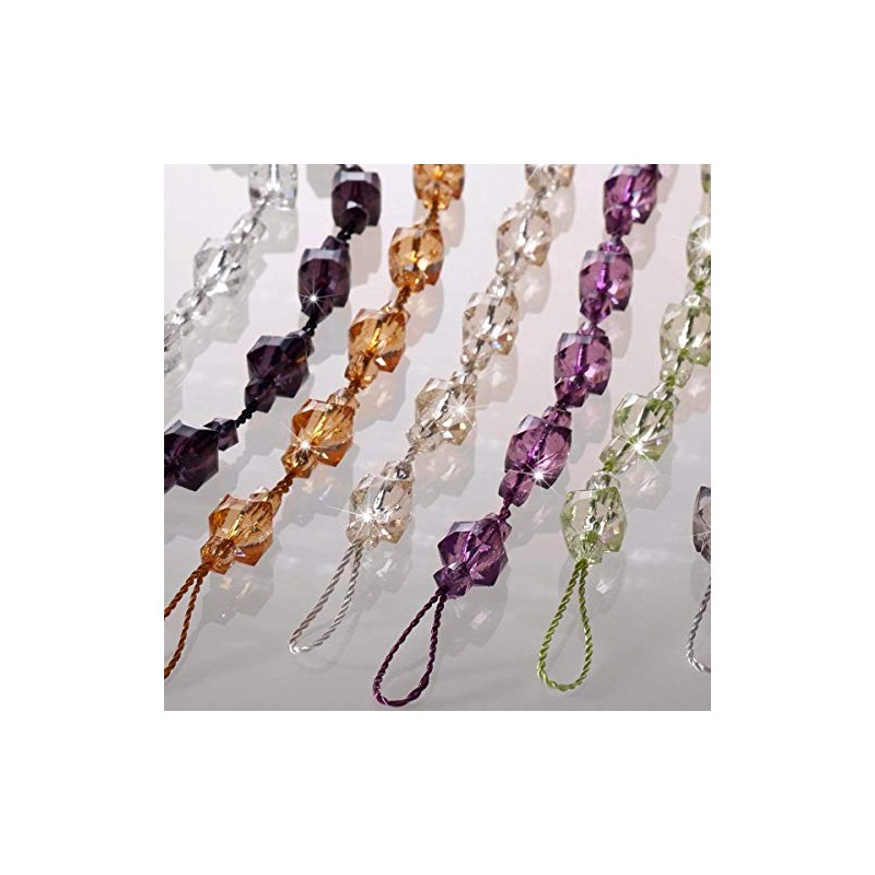 Alan Symonds Tiffany Acrylic Beaded String Curtain Tie Backs -