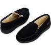 Alpine Swiss Yukon Mens Suede Shearling Slip On Moccasin Slippers