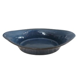 PintoCer - Stoneware Ceramic Salad Bowl, 25.5 cm x 14.5 cm x 5 cm, Salad Bowl, Colour: Blue