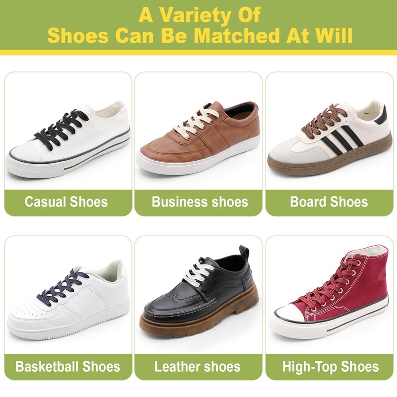 YFINE Flat Waxed Shoe Laces: Sneakers Shoelaces for Men&Women Boot