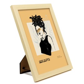 Nacnic Harmony Poster art, Size A4 Lightwood frame. Ink style Print for the decoration of living room walls, bedrooms, offices...