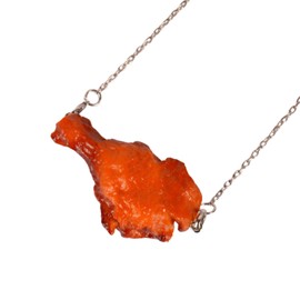 Simulation Fried Chicken Pendant Necklace Resin Barbecue Chicken Legs Wings Necklace leg B
