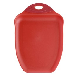 Dexas Chop & Scoop Cutting Board, 9.5 by 13 inches, Solid Red