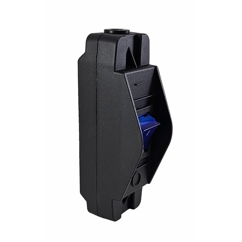 Devices Cord Switch in Black, Robust Housing with Interchangeable Rocker