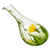 Lashuma Handmade Spoon Holder Ceramic Spoon Rest Dandelion Cutlery Tray