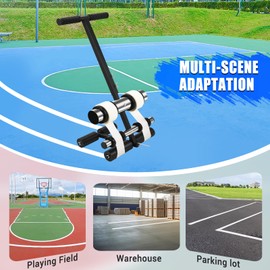 Court Line Tape Machine, Basketball Court Line Striping Machine, Playing Field Striping Line Marking Machine, Adjustable Floor Paint Tape Applicator for Parking Lots, Driveway, Workshops