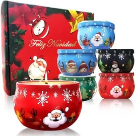 Velas Aromaticas Regalo Navidad 6PCS Velas Navideas Decorativas Vela de cera de soja Aroma 2.2 Onzas, Ardor de larga Duracin, para Navidad, San...    