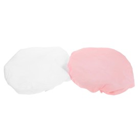 OATIPHO 2pcs Waterproof Shower Caps: Shower Hat Two Layer Reusable for Women Straight Curly Long Hair Braids Spa Travel Cooking Cleaning