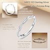 Krfy 925 Silver Rings for Women Engagement Ring CZ Eternity