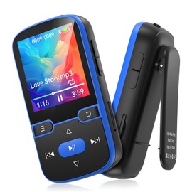64GB MP3 Player Bluetooth 5.3 with Clip for Kids Portable MP3 Player Music Player with FM Radio, Pedometer, Voice Recorder, Random Play and Repeat, TF Card up to 128G