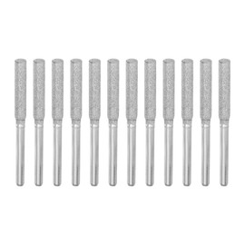sourcing map 2Packs (12pcs) Diamond Coated Chainsaw Sharpener Bits 5/32" 4mm Cylinder Head Electric Chain Saw Grinder