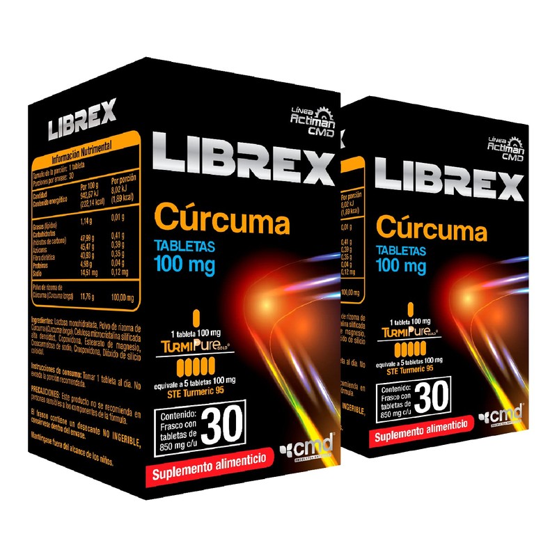 CMD - LIBREX - Tabletas de Cúrcuma - Suplemento Alimenticio