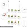 3-Tier Clear Hanging Window Plant Shelves 16In, Height Adjustable Acrylic