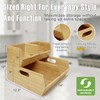 MinBoo Bamboo Stackable Pantry Storage Bins Potato and Onion Storage,Fruit