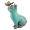 Cat with Ornament, Resin Cat Statue, Retro Style, Mottled Texture,