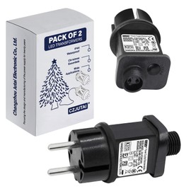 CZJUTAI LED Transformer IP44 Christmas Lighting Power Supply with Plug - EU Plug (Screw Base - Switching Mode - EL/FC36V12W)