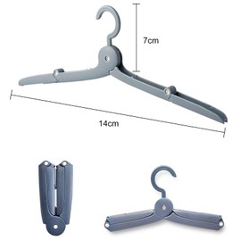 xnyker Space-saving clothes hanger, foldable and made of plastic, travel hanger, travel hanger, practical mini non-slip clothes rack, clothes hanger, hooks for holidays and camping