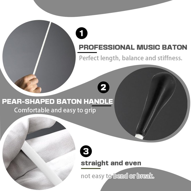 GHPKOTW 1 Piece Baton, Orchestra Music Baton for Choir Symphony