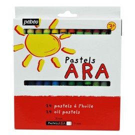 Pebeo 41787 Bleistift Pastell Öl Länge 67 mm Mine Durchmesser 10 mm Karton mit 24 Farben sortiert