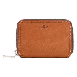 Takeokikuchi 780611 Men's Genuine Leather Coin Purse, Margo II, Round Zipper, Card Case, Coin Case, Key Chain, Leather, Cowhide Leather, 02: Brown