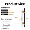 KOMOTIA 10 Pack 3-3/4 Inch Cabinet Pulls knurled Matte Black