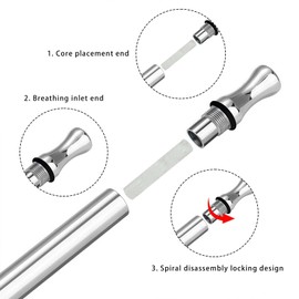 Breathing Necklace with Resistance, Breathing Necklace for Anxiety Relief, Breathing Exercises, Meditation, Christmas Valentine's Day Birthday Gift for Father, Women, Men