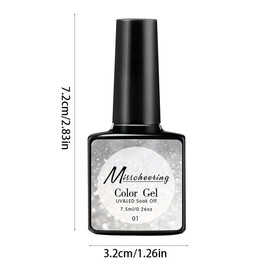 EUBUY Holographic Nails,Nail Glitter Powder,Bursting Glitter Nail Glue Crystal Rhinestone Reflective Shimmer Nail Glue Nail Salon Fake Nails Colorful Exquisite Nail Decoration