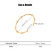 POTESSA Thin Open Cuff Bracelet for Women 18K Gold Plated