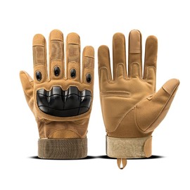 ANJMEICH Tactical Gloves, Non-Slip wear-Resistant to Protect Hands, Suitable for Outdoor Sports (Sand, L (Large)