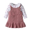 Awxoder Infant Baby Girl Clothes Dress Set Flower Print Bodysuit