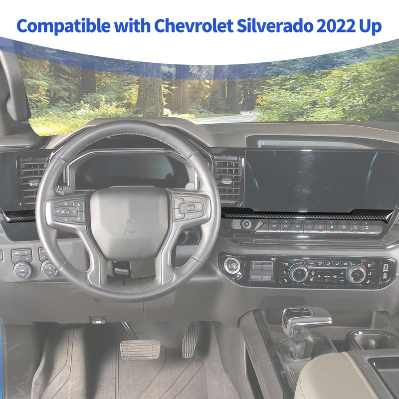 PDKLIN for Silverado Dashboard Panel Trim Compatible with Chevy Silverado