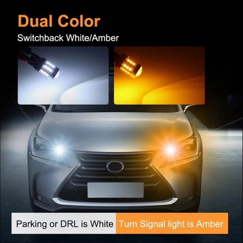 2 Focos Led T25 3157 3057 P27/7w Dual Color Cuarto