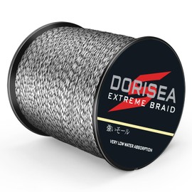 Dorisea Extreme Braid 100% Pe Multi-Color(Black&White) Braided Fishing Line 109Yards-2187Yards 6-550Lb Test Fishing Wire Fishing String Incredible Superline (1500m/1640Yards 90lb/0.50mm)