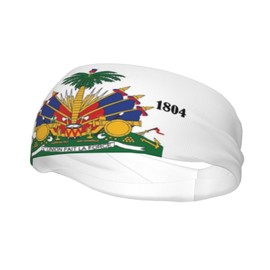 Cute Haiti Flag Sports Headband Haitian Flag Sweatband for Men Women Running Cycling Yoga Fitness Workout