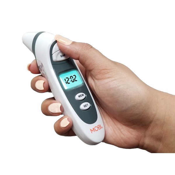 MOBI DualScan Prime Ear & Forehead Thermometer with Food & Bottle Readings, Ear Thermometer, Forehead Thermometer, Fever Thermometer, Object Thermometer, Baby Food Thermometer, Hsa Eligible/Approved