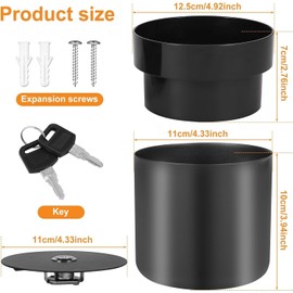 Secret Hidden Safe,Diversion Flower Pot Safe,2 Layer Flower Pot Diversion Safe,Spare Key Hider and Valuables and Emergencies Entry for Rentals, Outdoor, Garden, Home, Office, Yard(Black)