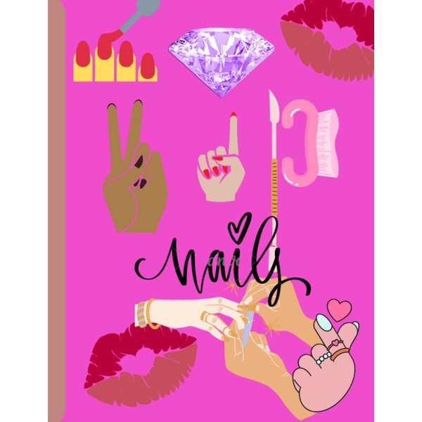 D. Smith VIP Nail Clients Appointments Notebook Planner, 30 Sheets,