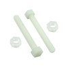 Piutouyar 20 Pair M5x40mm White Nylon Hex Bolts Plastic Hex