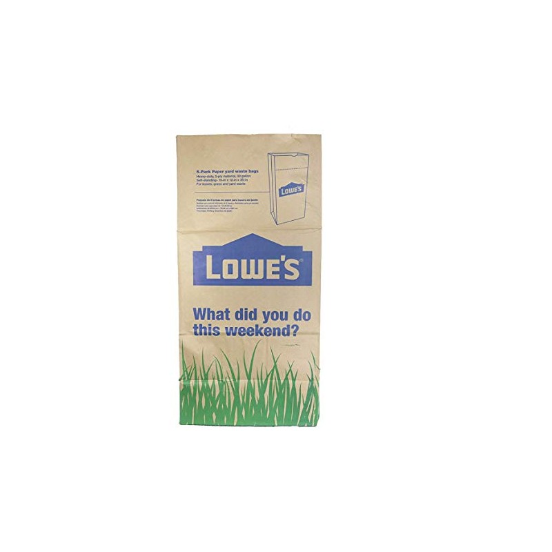 Lowes 30 Gallon Paper Heavy Duty Brown Paper Lawn and