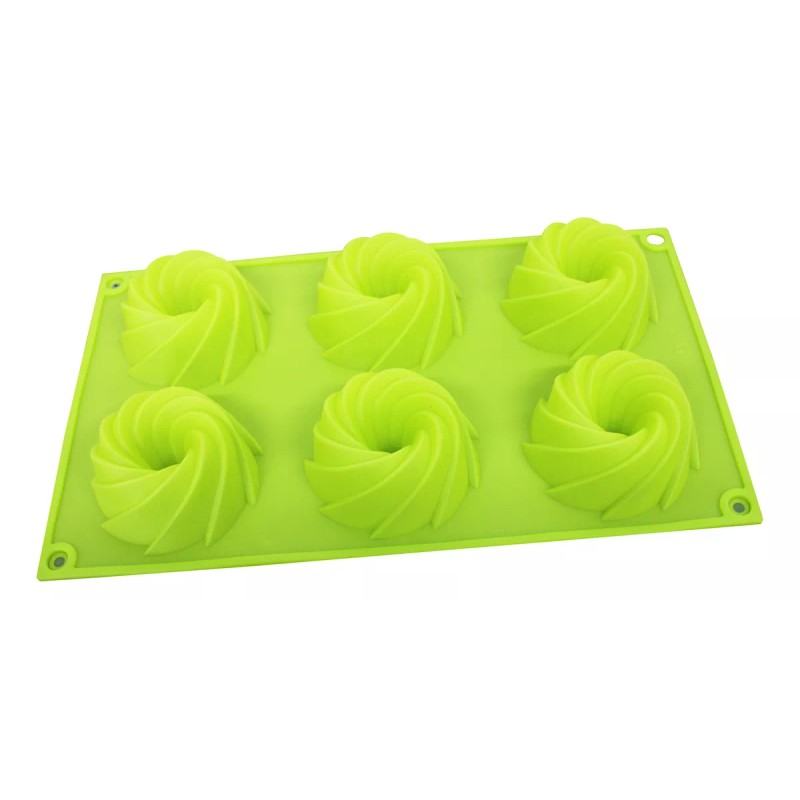 Innova Market Molde Silicon Rosca Rehilete Mini 6 Cavidades