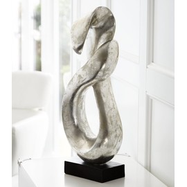 Studio 55D Open Infinity 24 1/2" High Silver Finish Modern Sculpture