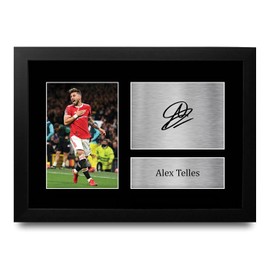 HWC Trading FR A4 Alex Telles Gifts Printed Signed Autograph Picture for Football Fans and Supporters - A4 Framed
