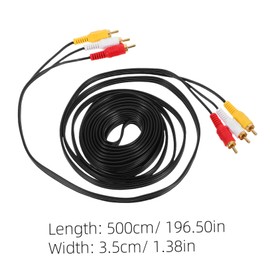 SHOWERORO Head Audio Video Cable Male to Female Adapter for Triple Device Connectivity Durable Material for Signal Transmission Reliable Connectors